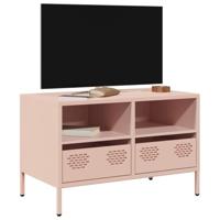Tv-meubel 68x39x43,5 cm koudgewalst staal roze - thumbnail