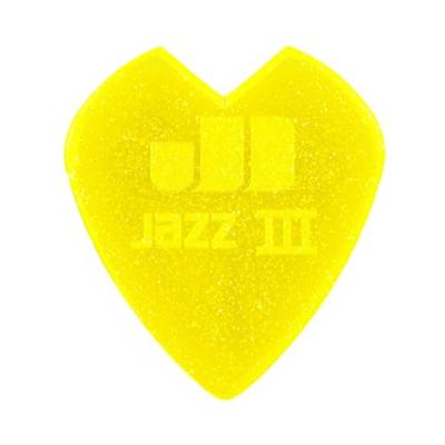 Dunlop 47PKH3NYS Kirk Hammett Custom Jazz III Yellow Sparkle (set van 6 stuks) Dunlop 47PKH3NYS Kirk Hammett Custom Jazz III Yellow Sparkle (set van 6 stuks)
