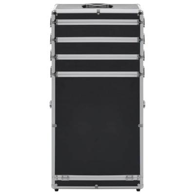Make-up trolley aluminium zwart - thumbnail