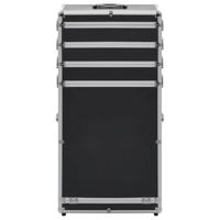 VidaXL Make-up trolley aluminium zwart - thumbnail