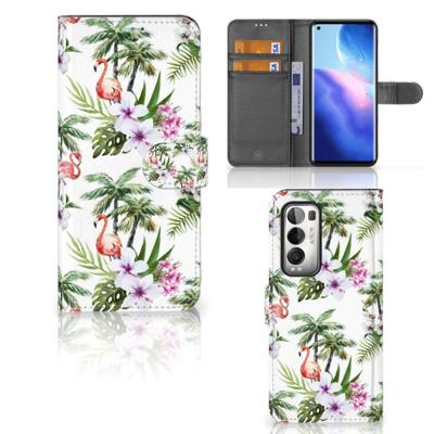 OPPO Find X3 Neo 5G | Telefoonhoesje | Met pasjeshouder | Flamingo Palms