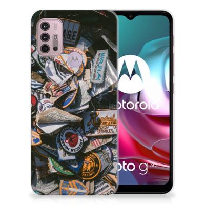 Motorola Moto G30 | G10 | Siliconen hoesje | met foto Badges