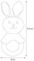 Puppyspeelgoed Rabbo Konijn, wit - thumbnail