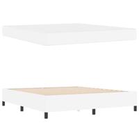 Bedframe met matras met matras Wit 180 x 200 cm Kunstleer - thumbnail
