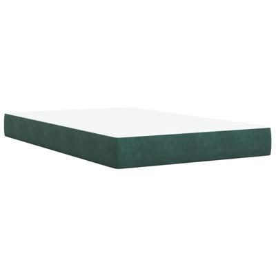 Boxspring met matras fluweel donkergroen 120x200 cm