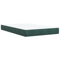 Boxspring met matras fluweel donkergroen 140x200 cm - thumbnail