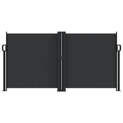 Windscherm uittrekbaar 120x1200 cm zwart