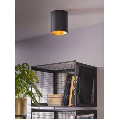 Eglo Led plafondspotPolasso Round 10cm zwart met goud - 94502
