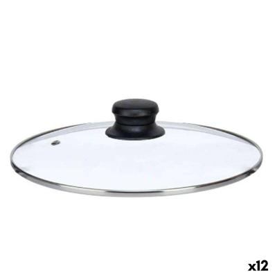 Pannedeksel Kinvara Transparant Zilverkleurig Zilver Metaal Glas Roestvrij staal Kristal Staal 24 cm 24,5 x 6,5 x 24,5 cm 24,5 x
