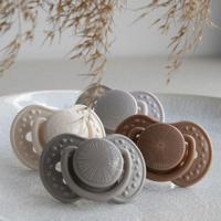 Difrax LOVI Dynamic Pacifier 6-18 Months Harmony Dark Grey Light Grey - Fopspeen - thumbnail