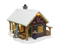Forest Cabin with LED Polyresin 20cm Santaville - Santaville - thumbnail