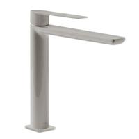 Wastafelmengkraan Tres Loft Colors 1-Hendel Uitloop Recht 19,6 cm Rond RVS Tres - thumbnail