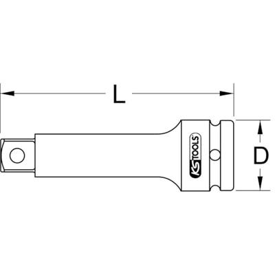 KS Tools 515.1535 5151535 Dopsleutelverlenging Aandrijving 3/8 (10 mm) 150 mm 1 stuk(s)