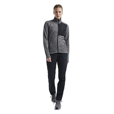 Craft 1912219 ADV Explore Heavy Fleece Jacket W - Grey Melange-Black - XS