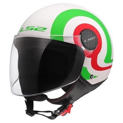 LS2 "of558 sphere lux ii urby" jethelm helmet of558 sph. lux ii urby wh/green/red m