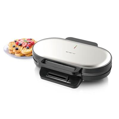 EMERIO WM-123356 Dubbel wafelijzer Anti-aanbaklaag, BPA-vrij, Traploze temperatuurregeling RVS, Zwart