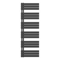 Belrad Handdoekradiator - links - aansluiting/comb - 1800X600mm- Zwart BUCZ1800600 - thumbnail