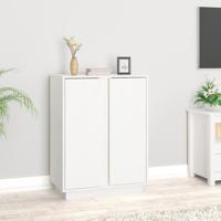 Dressoir 60x35x80 cm massief grenenhout wit - thumbnail