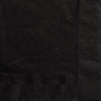 Unique Party 3202 papieren servetten Papier Zwart 20 stuk(s) - thumbnail