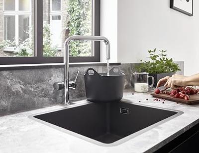 Hansgrohe Talis M54 ééngreeps keukenmengkraan U 220 met stopkraan voor vaatwasser, chroom Hansgrohe Talis M54 ééngreeps keukenmengkraan U 220 met stopkraan voor vaatwasser, chroom