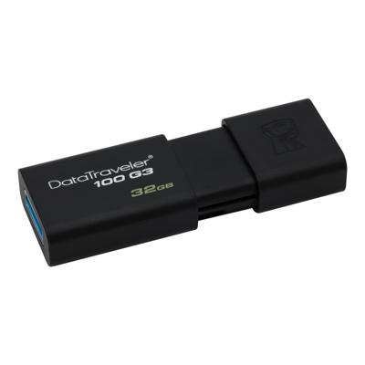Kingston Technology DataTraveler 100 G3 USB flash drive 32 GB USB Type-A 3.2 Gen 1 (3.1 Gen 1) Zwart Kingston Technology DataTraveler 100 G3 USB flash drive 32 GB USB Type-A 3.2 Gen 1 (3.1 Gen 1) Zwart