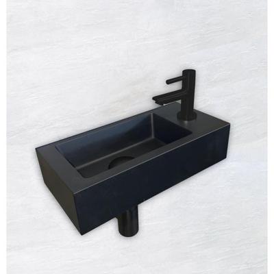 Fonteinset Wiesbaden Mini Rhea 36x18x9 cm Rechts Mat Zwart