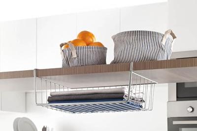 Metaltex Kanguro Opbergmand 40x26x14 cm Zilver