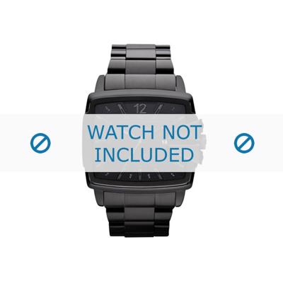 Diesel horlogeband DZ1499 Roestvrij staal (RVS) Zwart 28mm