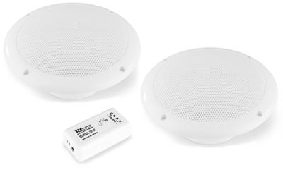 Power Dynamics BT10SET versterker met BT + 2 plafondspeakers IPX5 5 inch Power Dynamics BT10SET versterker met BT + 2 plafondspeakers IPX5 5 inch