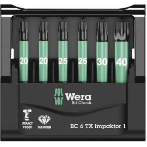 Wera Mini-Check Impaktor 2 05057693001 Bitset 6-delig Binnen-Torx Impactor technologie Wera Mini-Check Impaktor 2 05057693001 Bitset 6-delig Binnen-Torx Impactor technologie