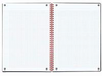 Oxford BLACK N&apos; RED spiraalblok kunststof, 140 bladzijden ft A4, geruit 5 mm - thumbnail