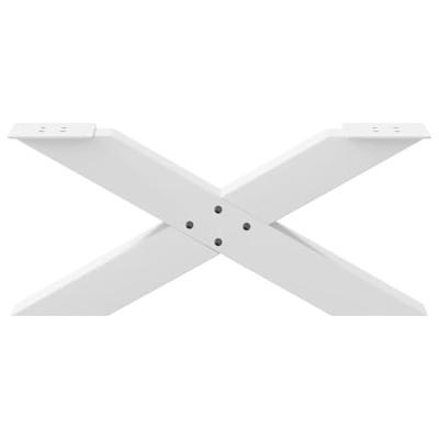 Salontafelpoten 2 st X-vormig 70x(30-31) cm staal wit