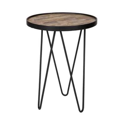 WOOOD Bijzettafel 'Lev' Teakhout, Ø39cm