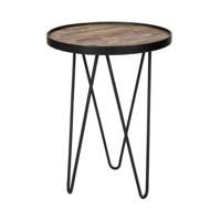 WOOOD Bijzettafel 'Lev' Teakhout, Ø39cm - thumbnail