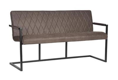 LABEL51 Eetkamerbank Denmark - Antraciet - Microfiber - 155 cm LABEL51 Eetkamerbank Denmark - Antraciet - Microfiber - 155 cm