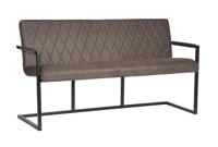 LABEL51 Eetkamerbank Denmark - Antraciet - Microfiber - 155 cm - thumbnail