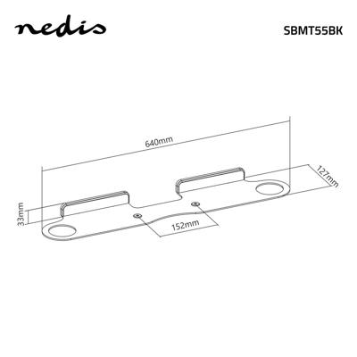 Soundbar Beugel | Sonos® Beam™ | Wand | 5 kg | Vast | ABS / Staal | Zwart