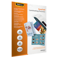 Fellowes lamineerhoes Admire Easyfold Enhance80 ft A4, 160 micron (2 x 80 micron), pak van 25 stuks - thumbnail