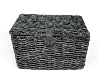 Bakkersmand blauwgrijs medium 40x26x25 met deksel