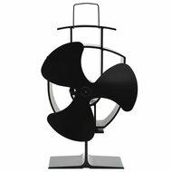 VidaXL Kachelventilator met 3 vinnen zwart - thumbnail