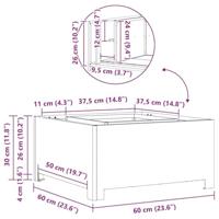 Vuurkorf Bruin 60 x 60 x 30 cm Cortenstaal - thumbnail