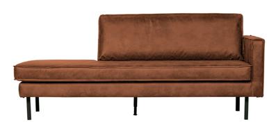 WOOOD Daybed 'Rodeo' Rechts, kleur Cognac