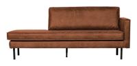 WOOOD Daybed 'Rodeo' Rechts, kleur Cognac - thumbnail
