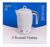 Russell Hobbs 24360-70 Inspire 1.7L waterkoker, snelkook, zichtbaar waterniveau, kalksteenfilter - wit - thumbnail