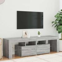 Tv-meubel met LED-verlichting 140x36,5x40 cm grijs sonoma eiken - thumbnail