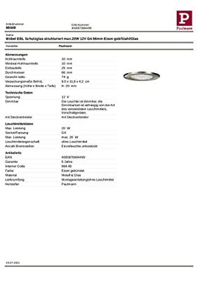Paulmann 98449 Structure Inbouwlamp LED, Halogeen G4 20 W IJzer (geborsteld) Paulmann 98449 Structure Inbouwlamp LED, Halogeen G4 20 W IJzer (geborsteld)