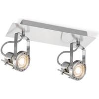 Home sweet home LED opbouwspot Robo 2 lichts ↔ 32 cm - mat staal - thumbnail