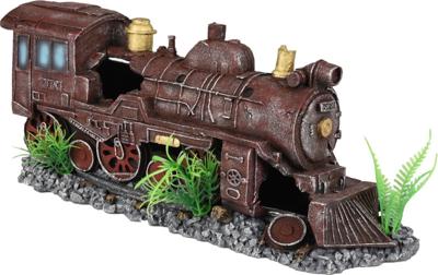 Aquarium decoratie Hektor Locomotief Rood - 35 x 10 x 15 cm