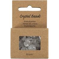 Creativ Company Kristallen kralen, helder kwarts, d 7-12 mm, gatgrootte 1 mm, ca. 63 stuk, transparentkleuren, 63 stuk/ 1 doos - thumbnail