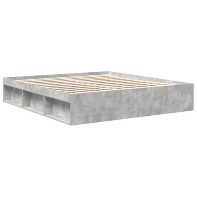 Bedframe betongrijs 180x200 cm Super King Size